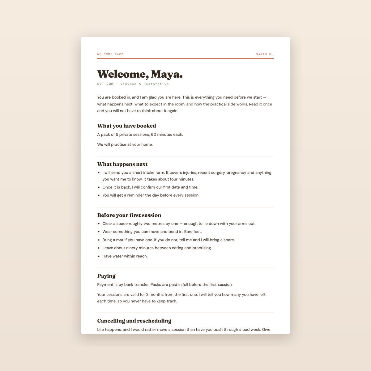 The Brand Pack — Rate Card, Pricing Carousel & Client Welcome Pack